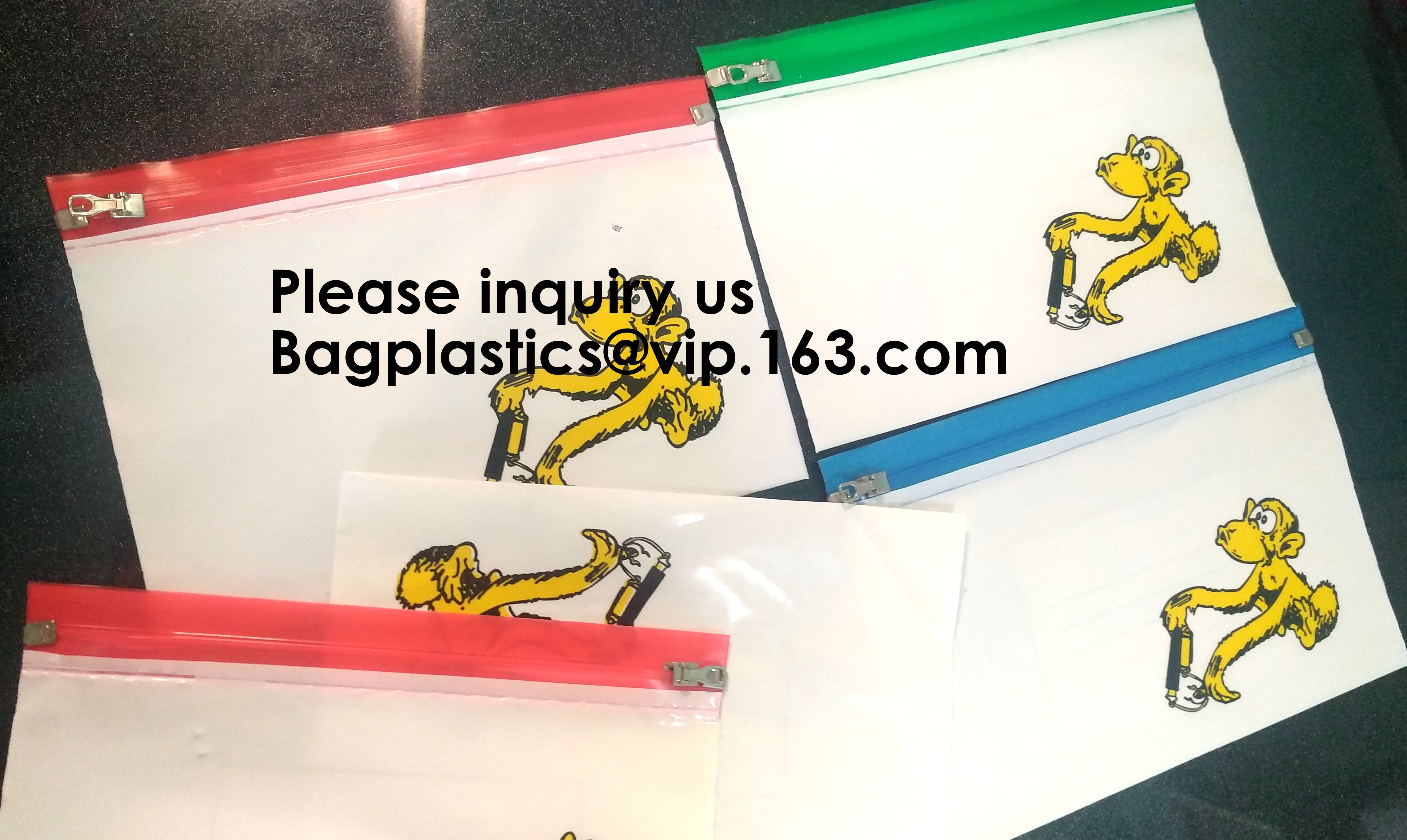 File Packing Bag With Zipper K Zipper File Bag PVC Document Plastic Bag,Zipper Pouch Zipper File Bags File Holders