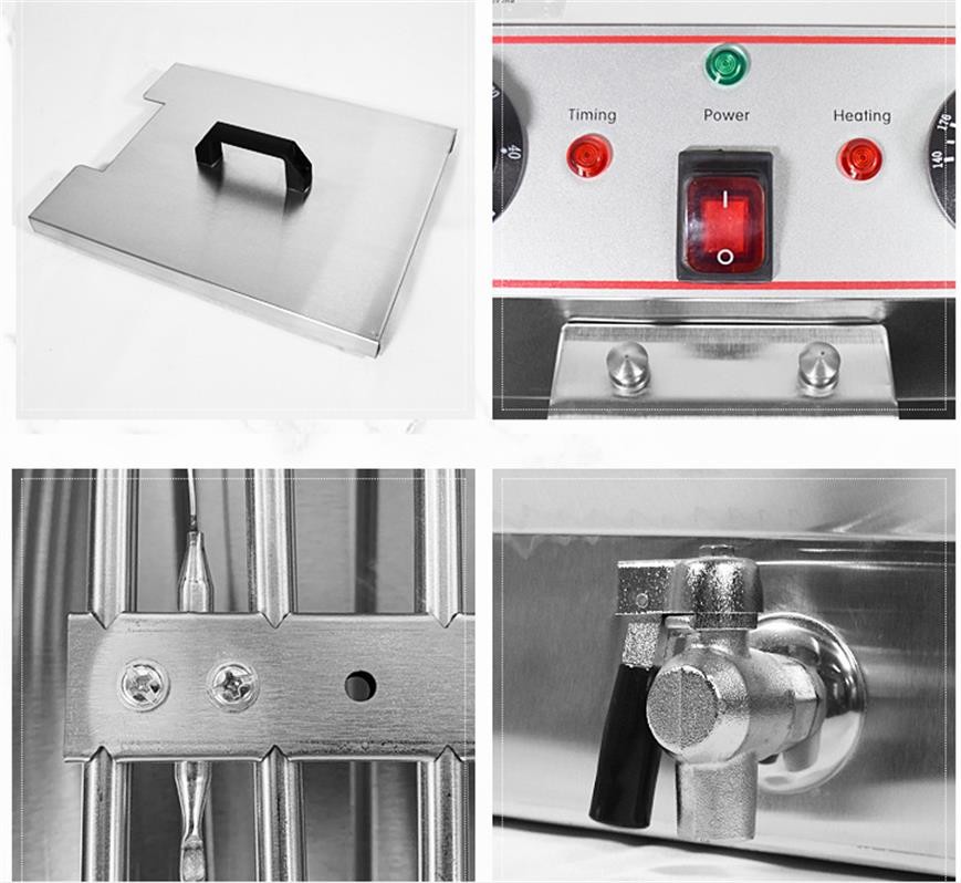 Commercial Stainless Steel Deep Fryer Countertop 3250W 8L