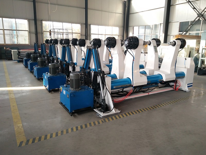 RINO Corrugated Board Production Line , 220V/380V Hydraulic Mill Roll Stand