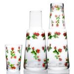 Countryside Design Flower Decal Transparent Lead Free Crystal High Quality