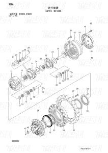 Quality Hydraulic ZX200-3 Travel Final Drive Catalog For Excavators 9233692 9261222 wholesale