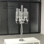 120CM Crystal Glass Candelabra 9 Arms Tall Crystal Candlesticks