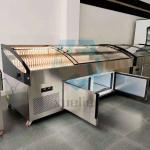 220V Glass Door Chest Freezer R134A Or R290A Painted Steel