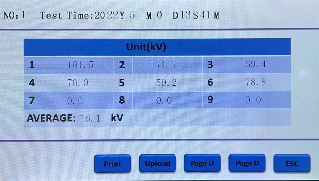 Touch LCD Digital 0-80kv Voltage Breakdown Insulation Oil Dielectric Strength Tester