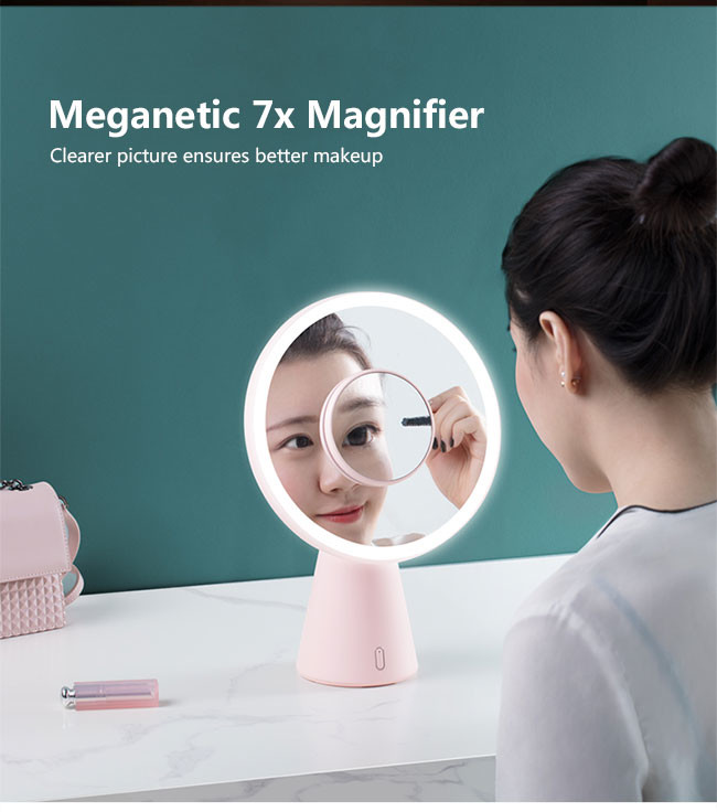 PSE Dimmable Lithium Battery 7x LED Magnifying Mirror