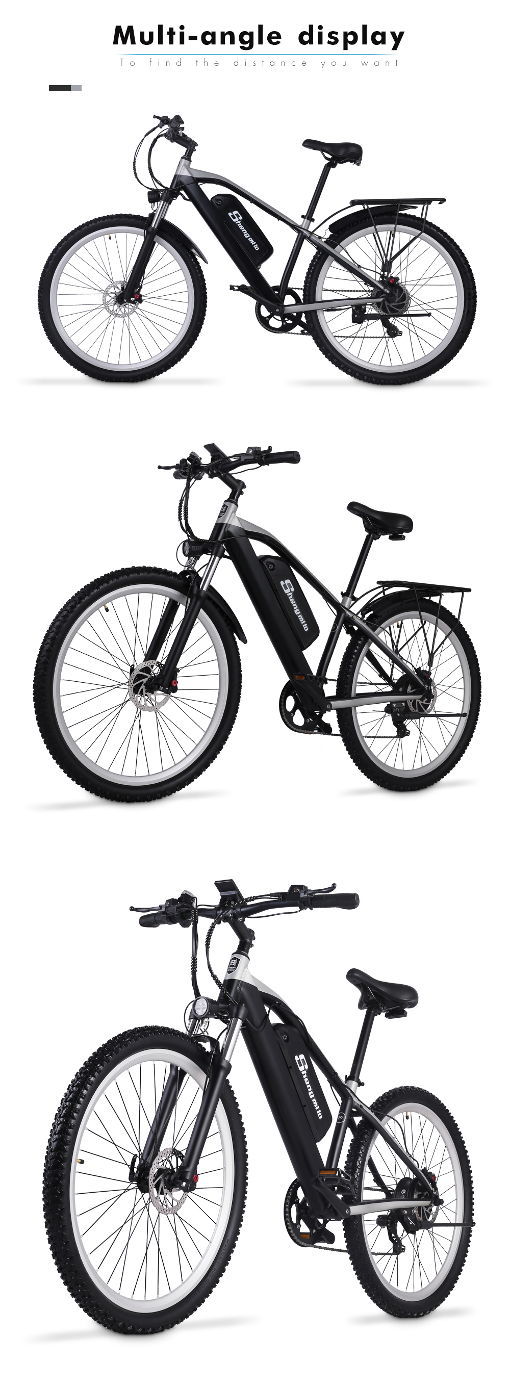Aluminum Alloy Commuting Electric Bike 7 Speed 48V 17Ah 500W Electric City Bicycle