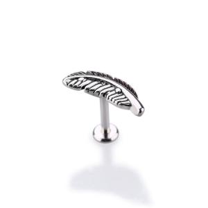 Quality 316L Surgical Stainless Steel Body Piercing Leaf Labret Stud Body Piercing Unique Lip Rings wholesale
