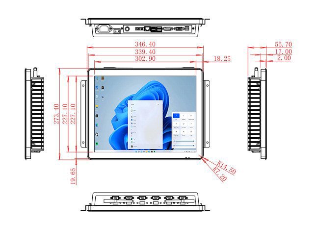 15-Inch Windows Touch Screen for Industrial HMI Panels and Equipment Control