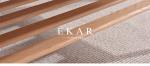 Oval Coffee Table 4 Legs Solid Wood Egyptian Style Living Room Furniture