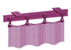 Quality Free Install Aluminum Weave 5x5mm 6x6mm Metal Cloth Curtain wholesale