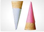 Disposable Light Film 4C Eco Friendly Food Packaging 4 Color Icecream Cone