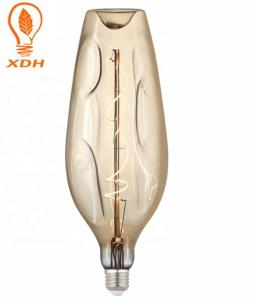 Quality Smoky 4W Amber Edison Light Bulbs Curved TC120 LED Filament Candelabra Bulbs wholesale