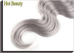 Grey 26 Inch 5A Virgin Brazilian Hair Body Wave Human Hair For Braiding