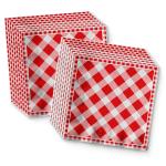 Red Gingham Compostable Party Supplies