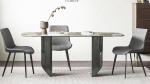 Simple Stainless Steel Marble Villa Square Dining Room Table