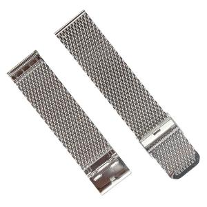 Quality Polished 22mm Mesh Watch Band , ROHS SS Metallic Watch Straps wholesale