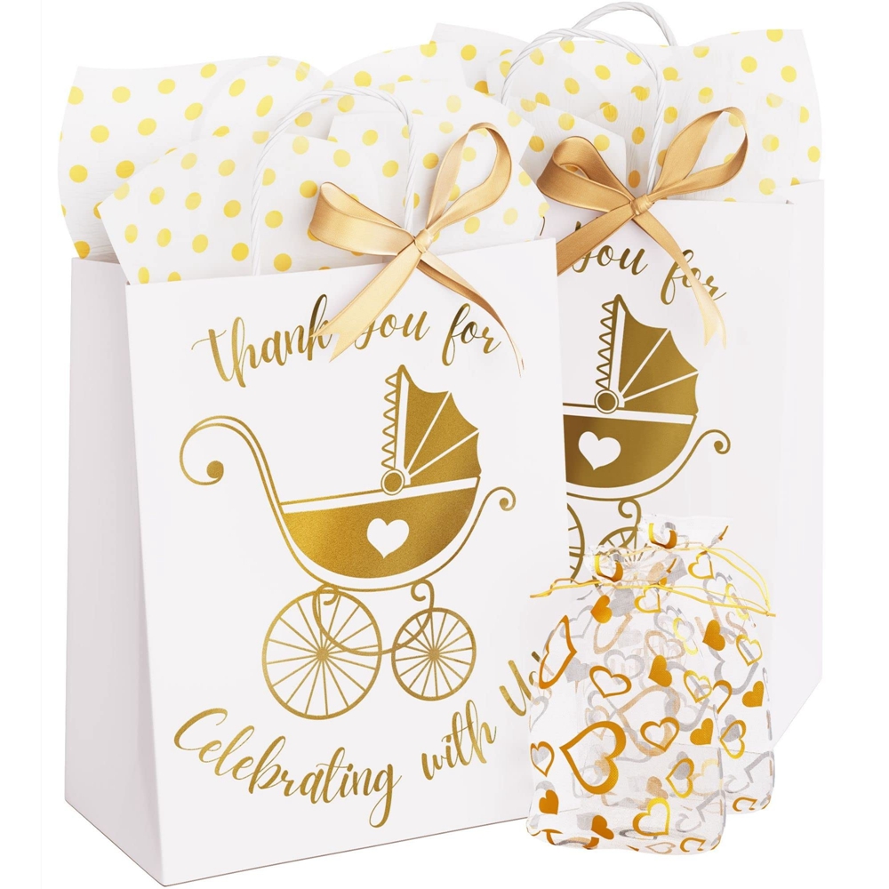 Customized Ivory Board Paper Bag for Baby Products Luxury Custom Order Accepted