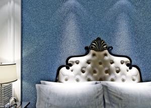 Quality Blue Modern Removable Wallcovering Living Room Sandstone Mica Wallpaper wholesale