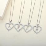 YASVITTI 925 Sterling Silver Jewellery Heart-Shaped Necklace With A-Z Charms