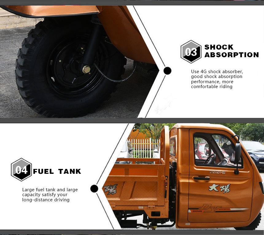 Sell 250cc High Power Handicap Closed Body Cargo Tricycle with 1000kg Loading Capacity