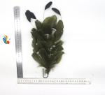15*30 CM Stripped Coque and Goose Feather Flower Mount Perfect Headwear for Any