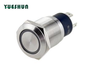 Quality 10A 250V AC 316 Stainless Steel Push Button Switch Anti Vandal Protected Against Dust wholesale