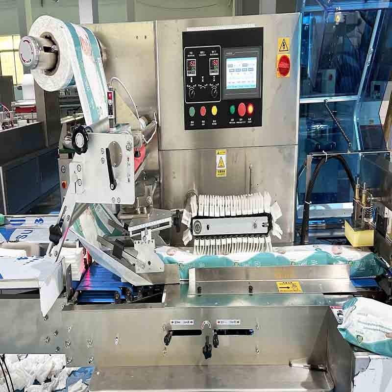 Servo Driven Feeding System 30-120 PCS Baby Wipes Machinery Automatic Production Line