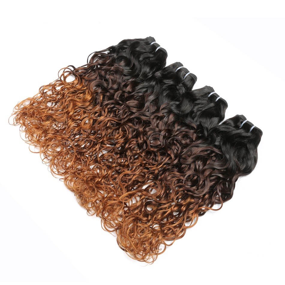 #T1B/4/30 Water Wave Remy Human Hair Bundles Sew In Weave Bundles Brazilian Bundle Deals