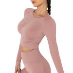 Seamless pure-color Peach tight-fitting T-shirt top fitness exercise yoga