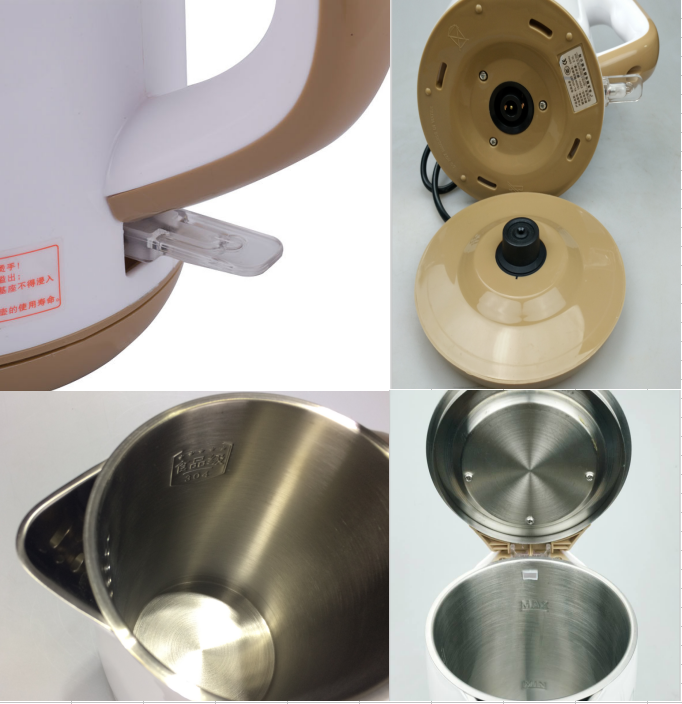 Colorful Double Wall Plastic Electric Tea Kettle