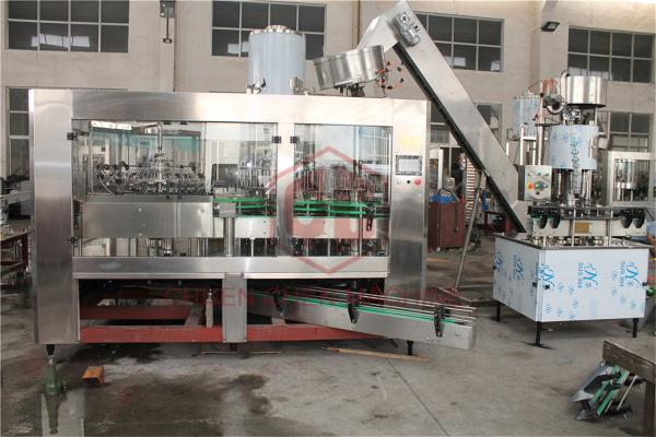 Rotary 3 In 1 Herbal Tea Glass Bottle Rinser Filler Capper Machine Full
