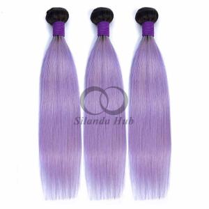 Quality #T1B/Purple Straight Remy Human Hair Bundles Sew In Weave Bundles Brazilian Bundle Deals wholesale