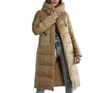 Quality FODARLLOY Collection Warm Hooded Cotton-padded Clothes Slim Long Down Winter Jackets Women Coats Woman Coat Elegant Casual Thick wholesale