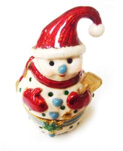 Quality Christmas Snowman Metal Jewelry Box wholesale