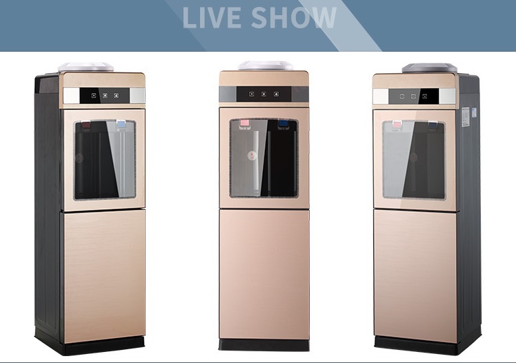 Stand Water Dispenser with Lock Intelligent Barreled Water Hot and Cold Electric Gold