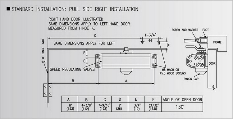 Self Closing Surface Mounted Door Closer Size 3 Small No Oil Leakage Even Running