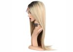 Synthetic Fiber Colored Hair Wigs , 130% Density Black Blond Mixed Color Wigs