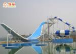 Large Fiberglass Water Slide With 12 - Meter High Platform Down