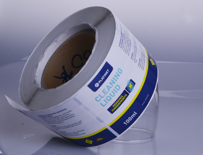 Custom mat laminatin waterproof oil-proof bottle packaging label stickers in roll