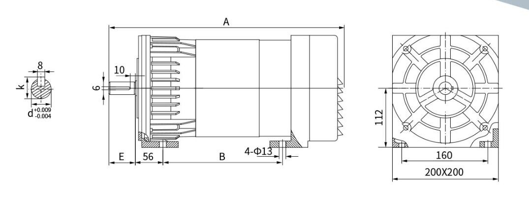 2.5KW Double Bearing 2-Poles High Output Alternator Selft-Exciting