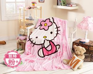 Quality Cute Animal Print Flannel Baby Blanket Screen Printing 100% Polyester Microfiber wholesale