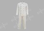 Anti Shrink Personal Protective Clothing / Womens Chef Clothes Button Front