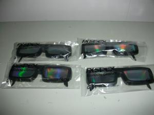 Quality 0.06mm PVC / PET laser lenses three d glasses / 3d fireworks glasses wholesale