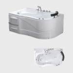 Waterfall Surfing Heated Jacuzzi Bathtubs Air Jetted Massage With Seat