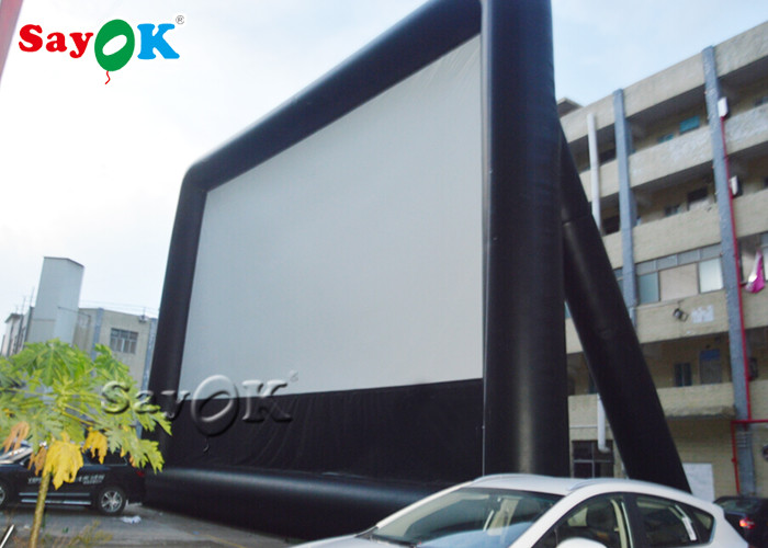 Inflatable Cinema Screen Black And White School Inflatable Projector Movie Screen