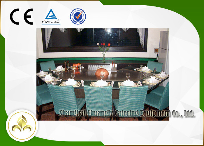 Fume Precipitator Japanese Teppanyaki Grill Equipment Customized Eleven Seat