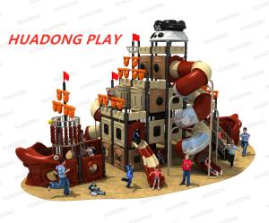 Quality Pirates Ship Series Playground Equipment Slides , Child Play Slide For Outdoor wholesale