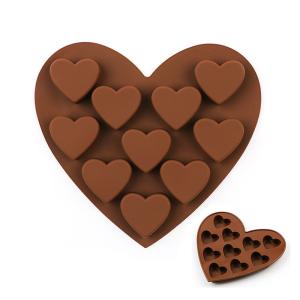 Quality Multi Shaped 128g 10 Cavities Silicone Chocolate Molds wholesale