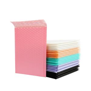 Quality Gravure Printing Pink Printed Poly Bubble Mailers Bags 140g Thickening wholesale