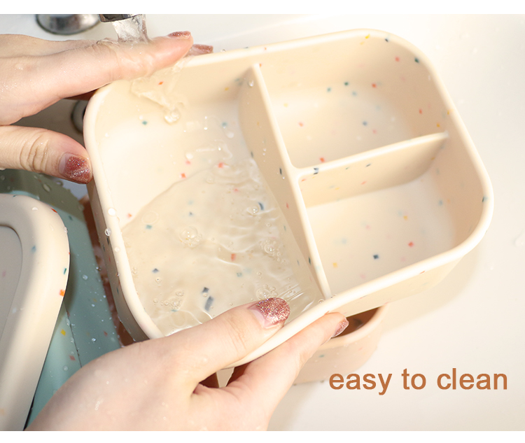 Sustainable Silicone Food Storage Container For Students Workers ODM